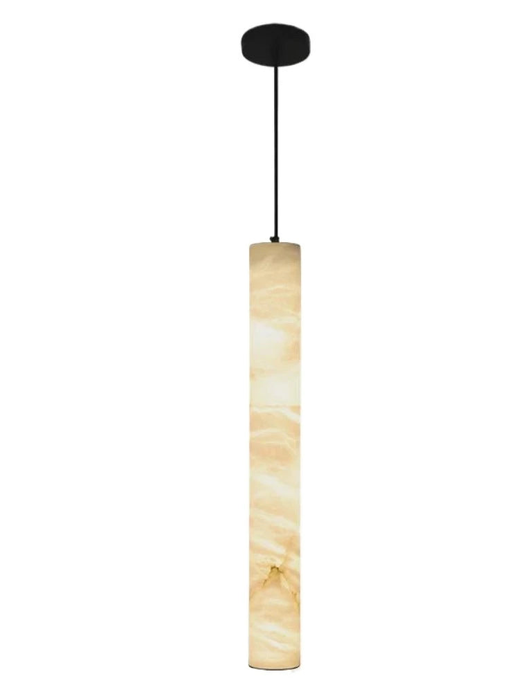 Fina Cylindrical Alabaster Pendant Light | Celestre