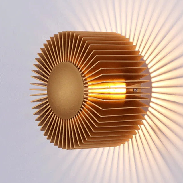 Aron Circular Sunburst Wall Light Gold | Celestre
