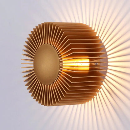 Aron Circular Sunburst Wall Light Gold | Celestre