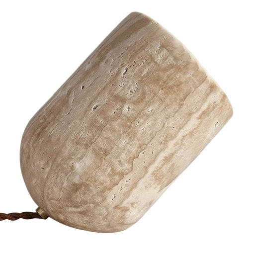 Sova Travertine Halo Table Lamp | Celestre