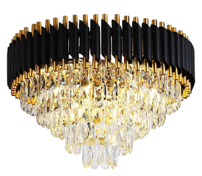 Lori Tiered Round Crystal Chandelier | Celestre