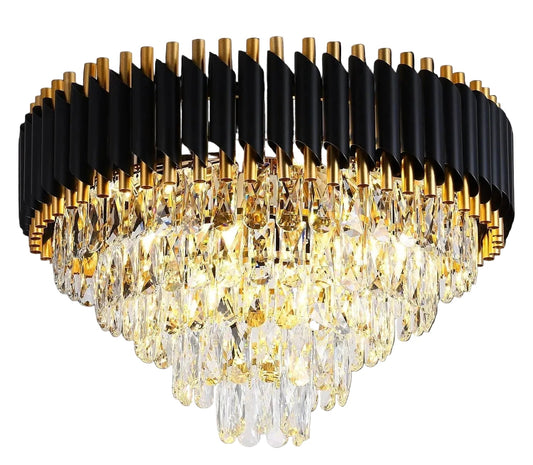Lori Tiered Round Crystal Chandelier | Celestre