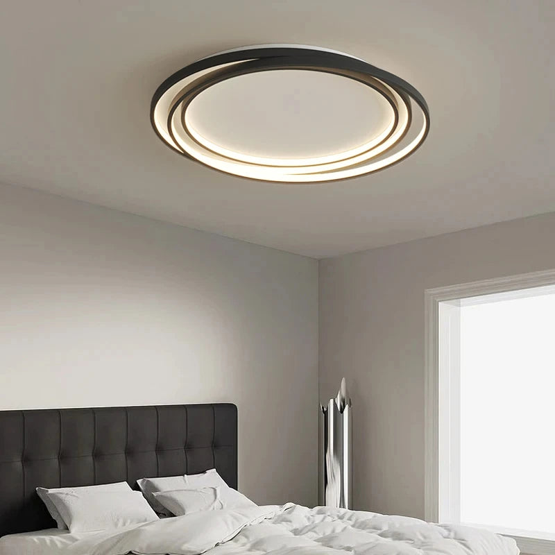 Rexo Nordic Round Ring Ceiling Light Black D 54 cm | Celestre