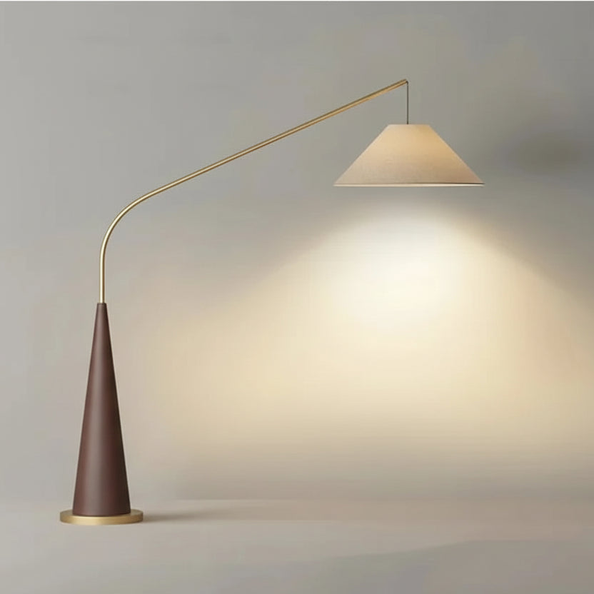 Pery Arc Floor Lamp Walnut | Celestre