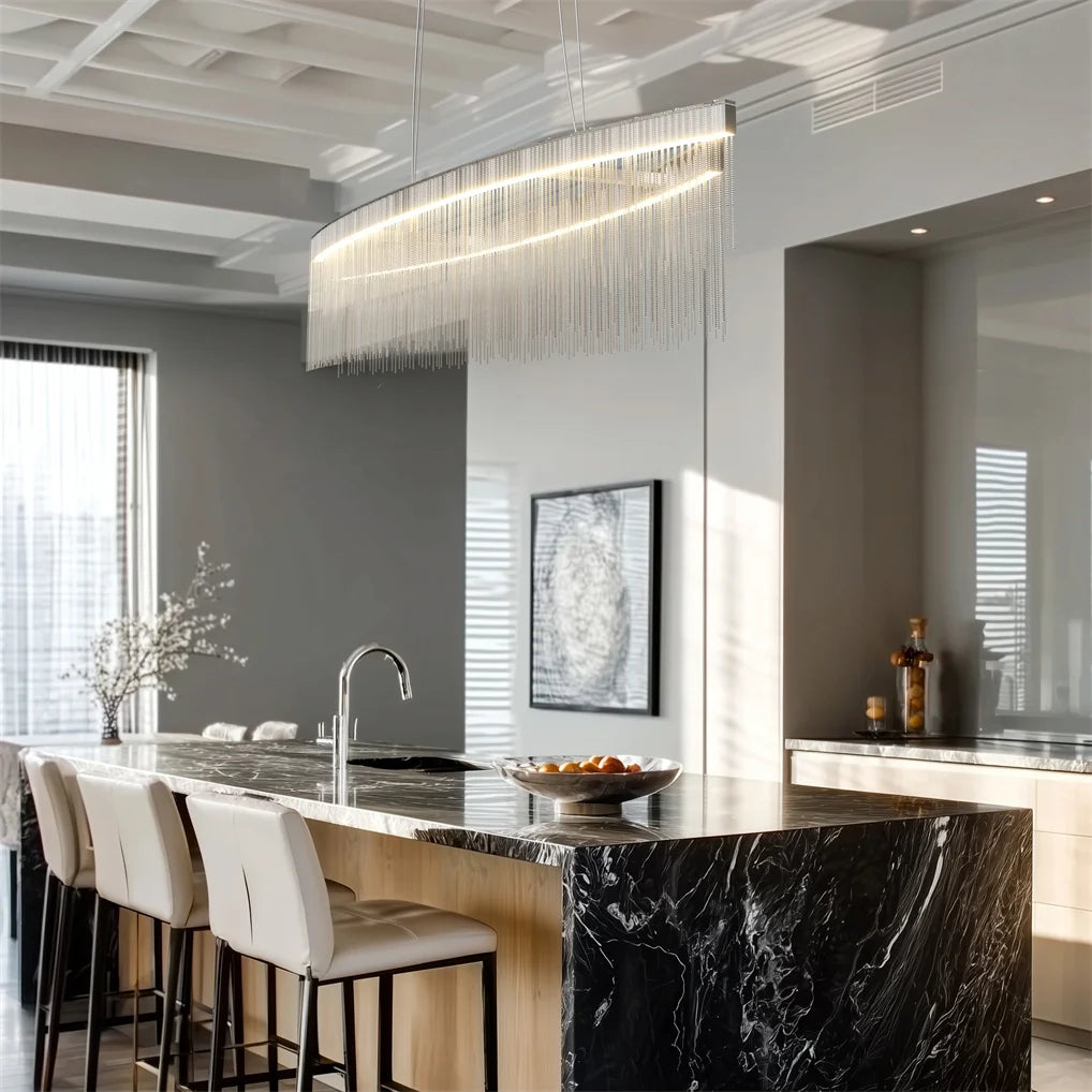 Jora Linear Fringe Chandelier | Celestre