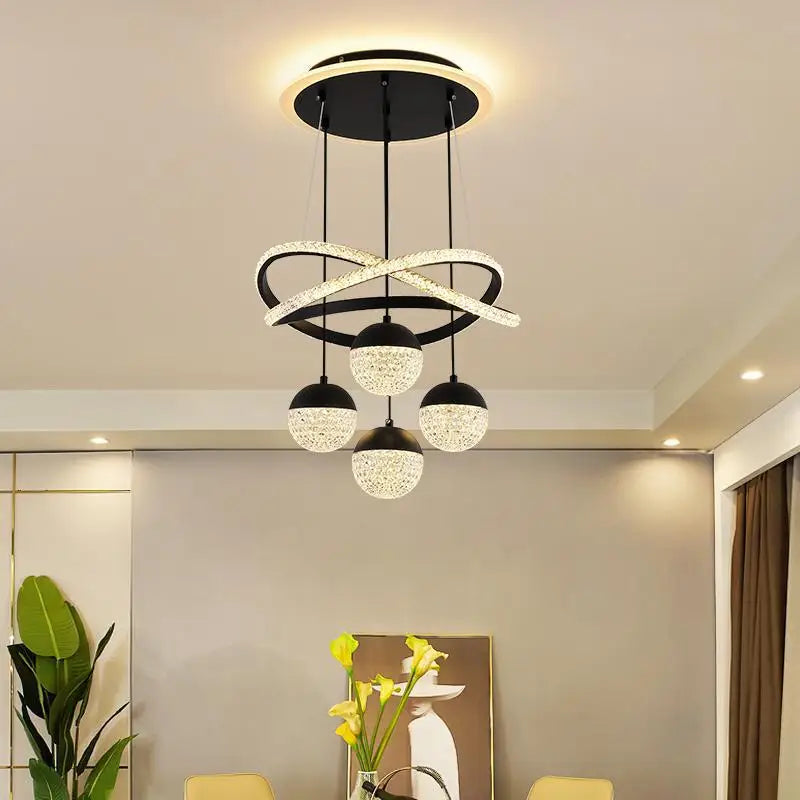 Iroa Infinity Loop Chandelier Black | Celestre