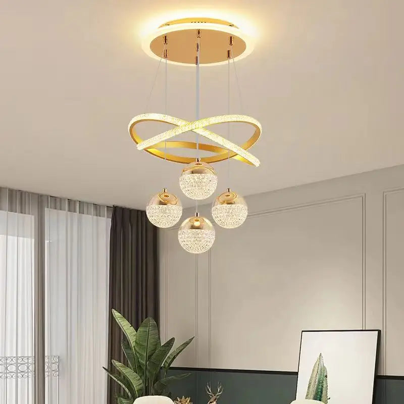 Iroa Infinity Loop Chandelier Gold | Celestre