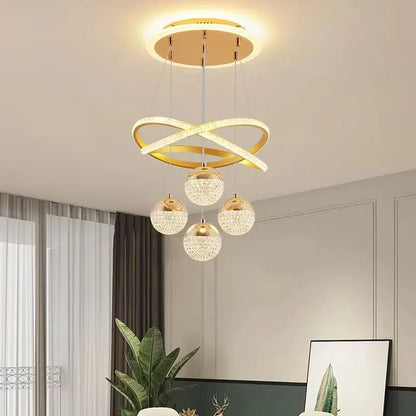Iroa Infinity Loop Chandelier Gold | Celestre