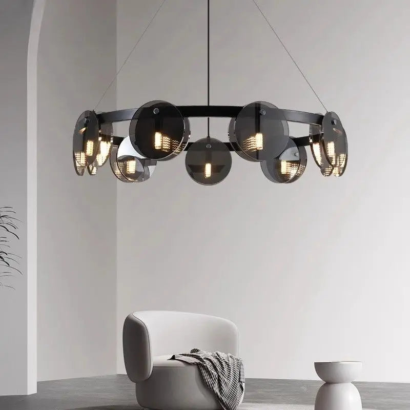 Liva Circular Orbiter Chandelier D80 cm | Celestre