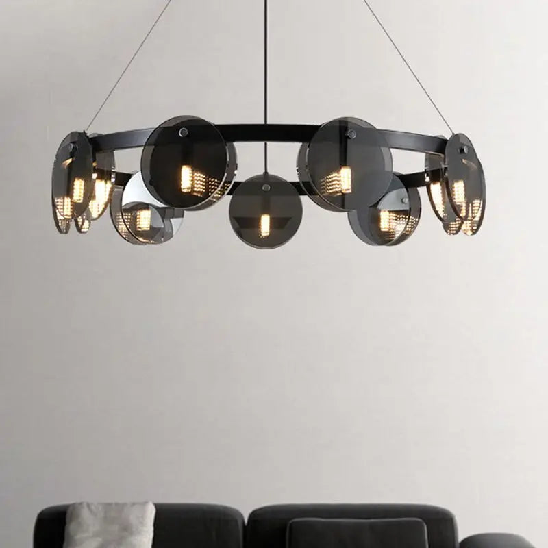 Liva Circular Orbiter Chandelier | Celestre