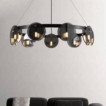 Liva Circular Orbiter Chandelier | Celestre
