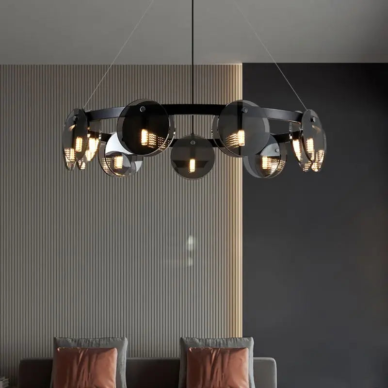 Liva Circular Orbiter Chandelier | Celestre