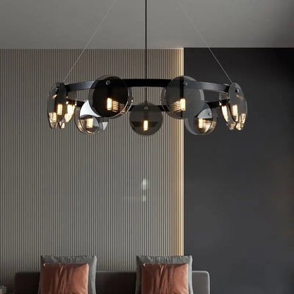 Liva Circular Orbiter Chandelier | Celestre