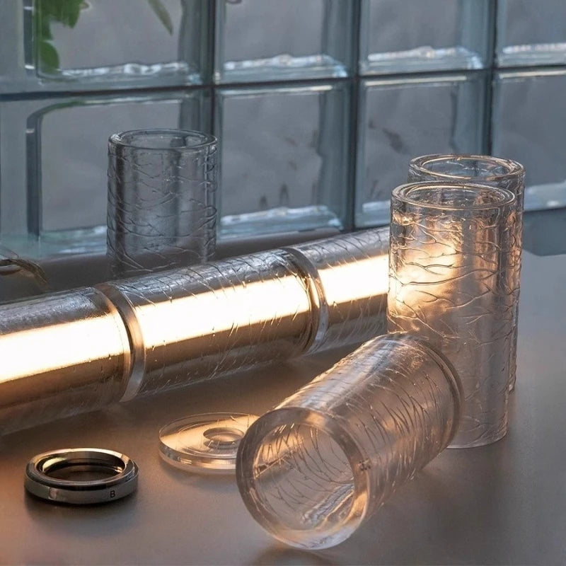 Lyra Linear Flute Glass Chandelier | Celestre