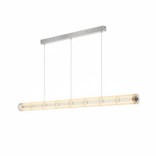 Lyra Linear Flute Glass Chandelier | Celestre