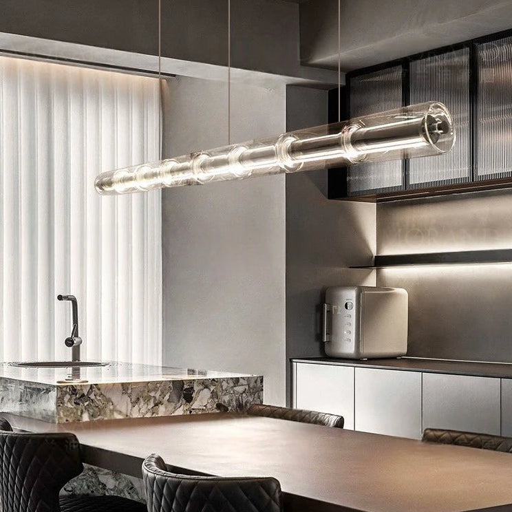 Lyra Linear Flute Glass Chandelier | Celestre