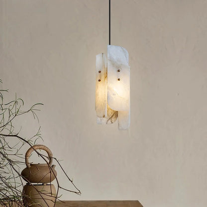 Neza Slab Alabaster Pendant Light | Celestre