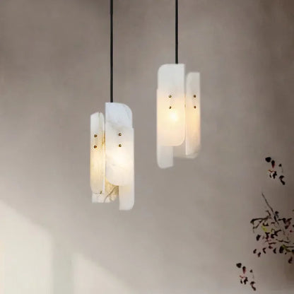 Neza Slab Alabaster Pendant Light | Celestre