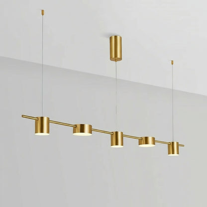 Ellin Nordic Linear LED Chandelier Gold 5 Heads | Celestre