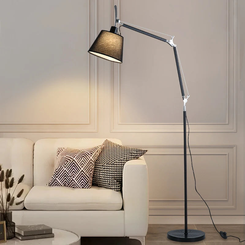 Luri Drum Swing Arm Floor Lamp Small | Celestre