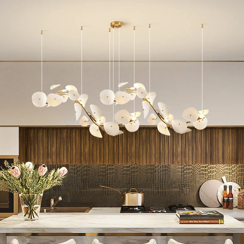 Cresta Linear Ceramic Lotus Chandelier | Celestre