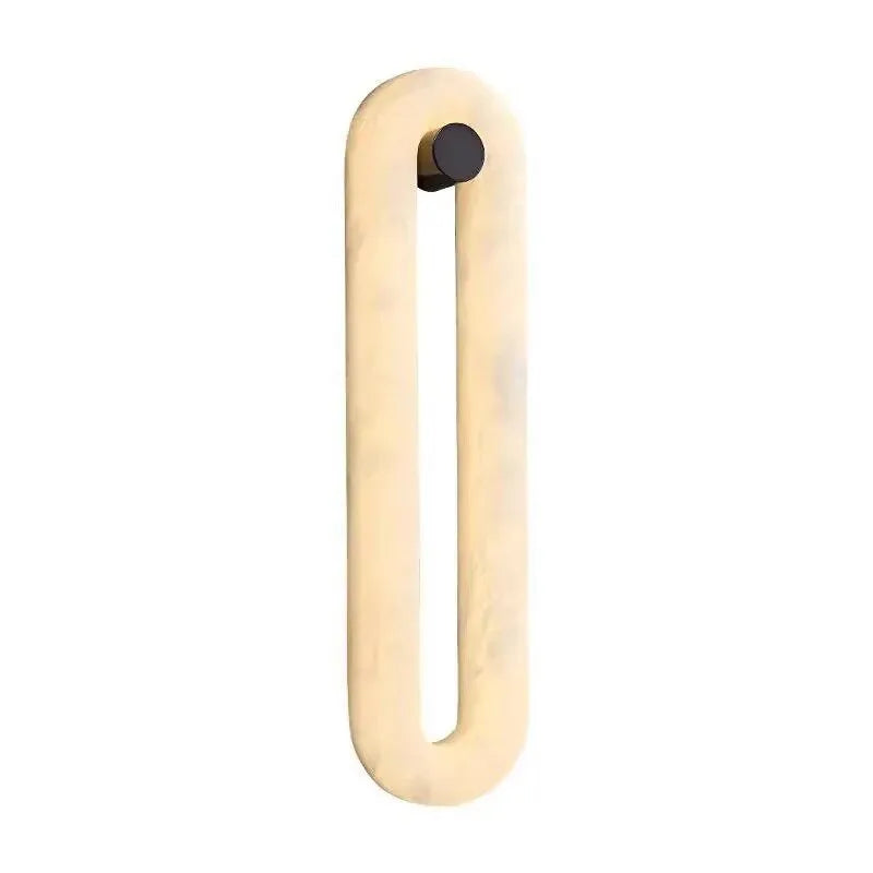 Kexo Contemporary Alabaster Oval Loop Wall Light | Celestre