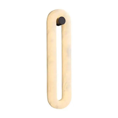 Kexo Contemporary Alabaster Oval Loop Wall Light | Celestre