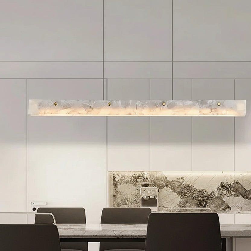 Luno Alabaster Linear Chandelier | Celestre