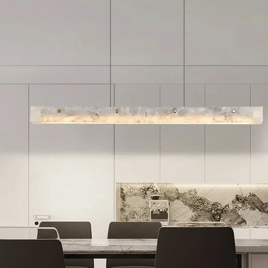 Luno Alabaster Linear Chandelier | Celestre
