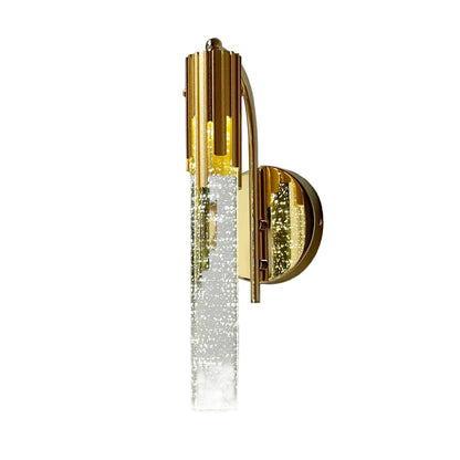 Vemi Crystal Seeded Cylindrical Wall Light | Celestre