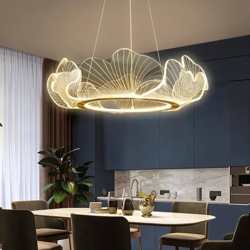 Cavo Ginkgo Leaf Round Chandelier | Celestre