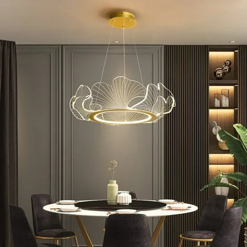 Cavo Ginkgo Leaf Round Chandelier | Celestre