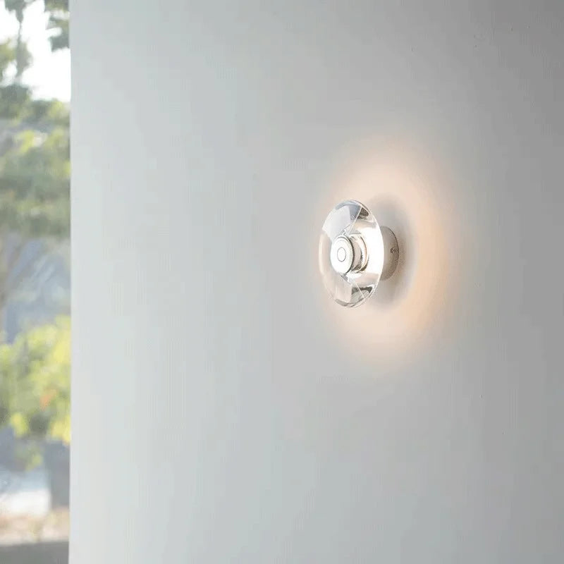 Tenzi Circular Clear Wall Light | Celestre