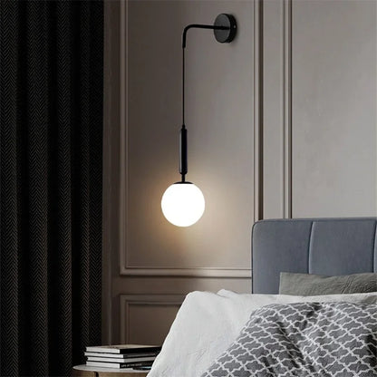 Lava Glass Ball Wall Lamp Black | Celestre