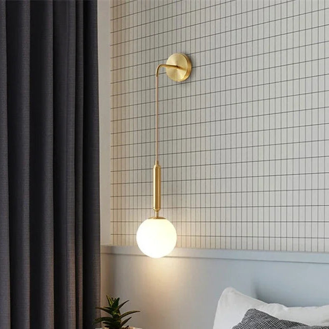 Lava Glass Ball Wall Lamp Gold | Celestre