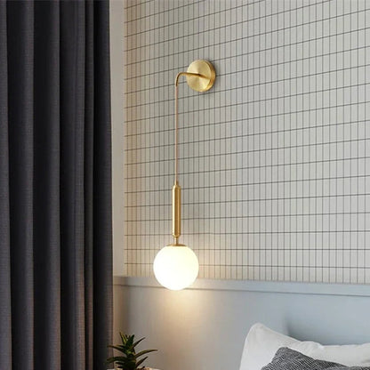 Lava Glass Ball Wall Lamp Gold | Celestre