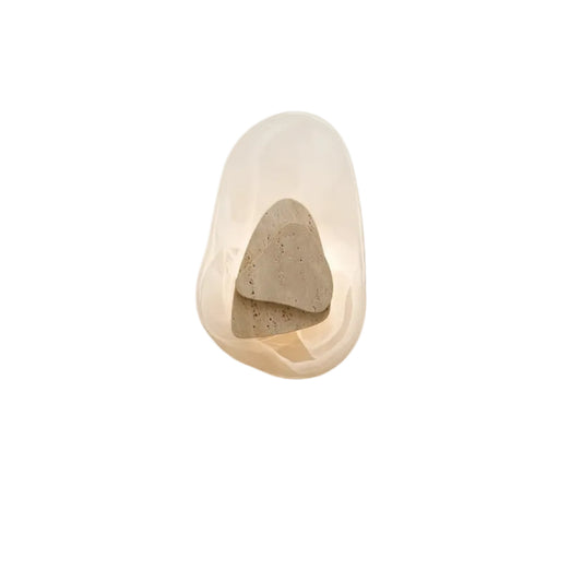 Lequ Travertine Pebble Style Wall Light | Celestre