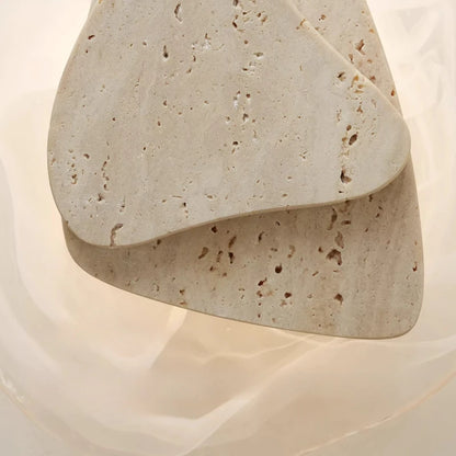 Lequ Travertine Pebble Style Wall Light | Celestre