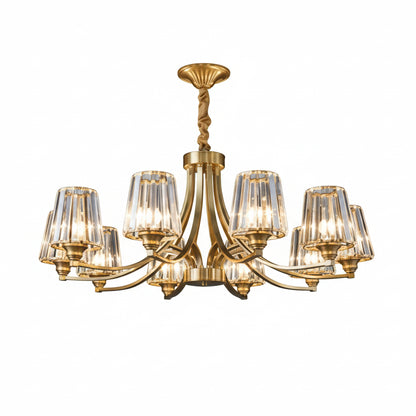 Dena Antique Fluted Glass Chandelier | Celestre