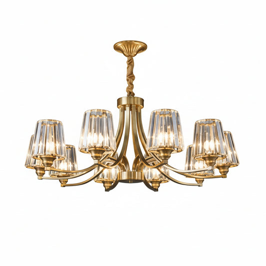 Dena Antique Fluted Glass Chandelier | Celestre