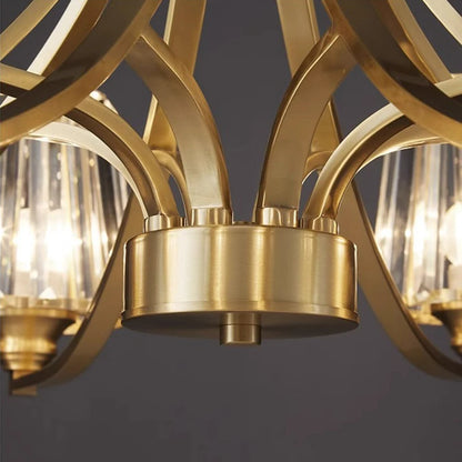 Dena Antique Fluted Glass Chandelier | Celestre