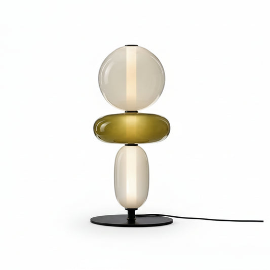 Lema Stacked Glass Totem Table Lamp | Celestre