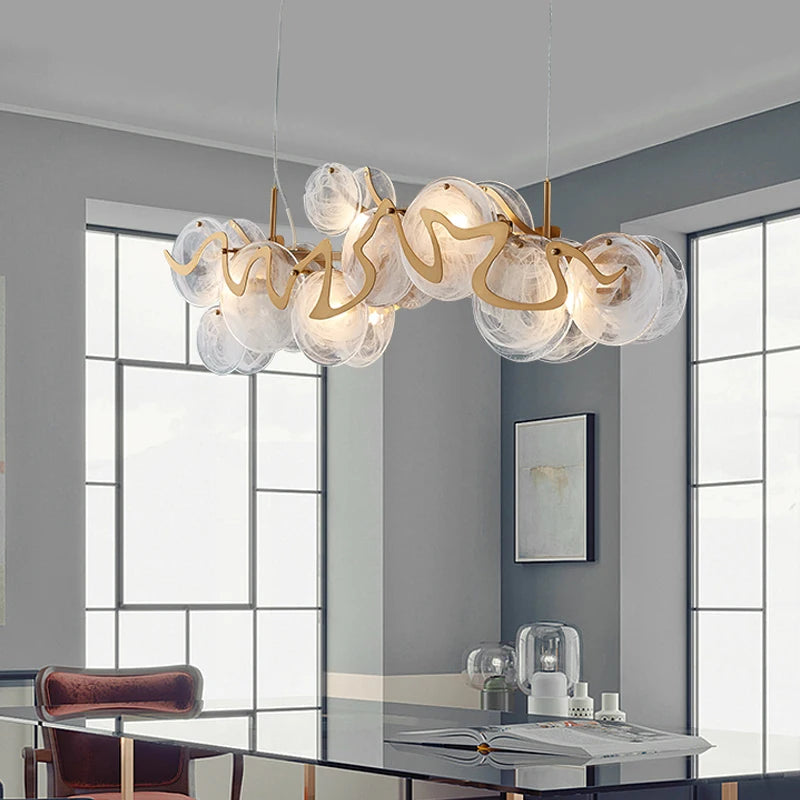 Ravo Long Wave Discs Chandelier | Celestre