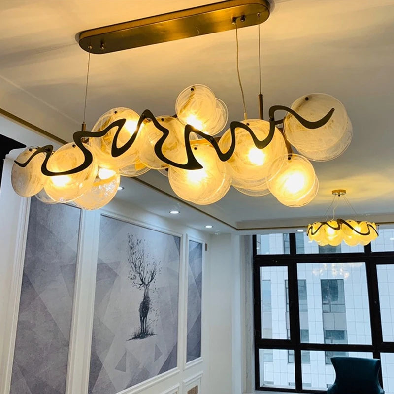 Ravo Long Wave Discs Chandelier | Celestre