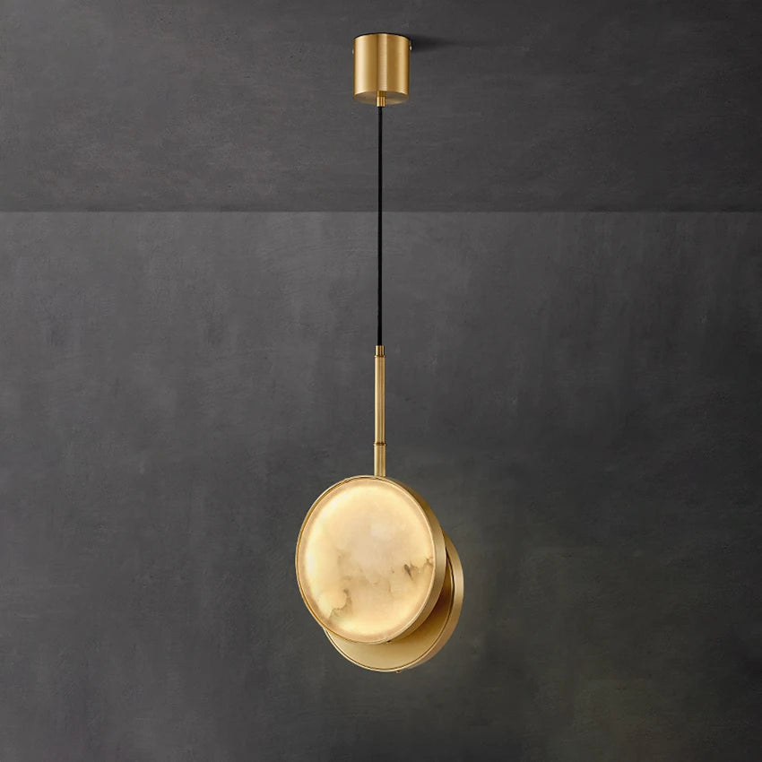 Gelo Alabaster Disc Pendant Light | Celestre
