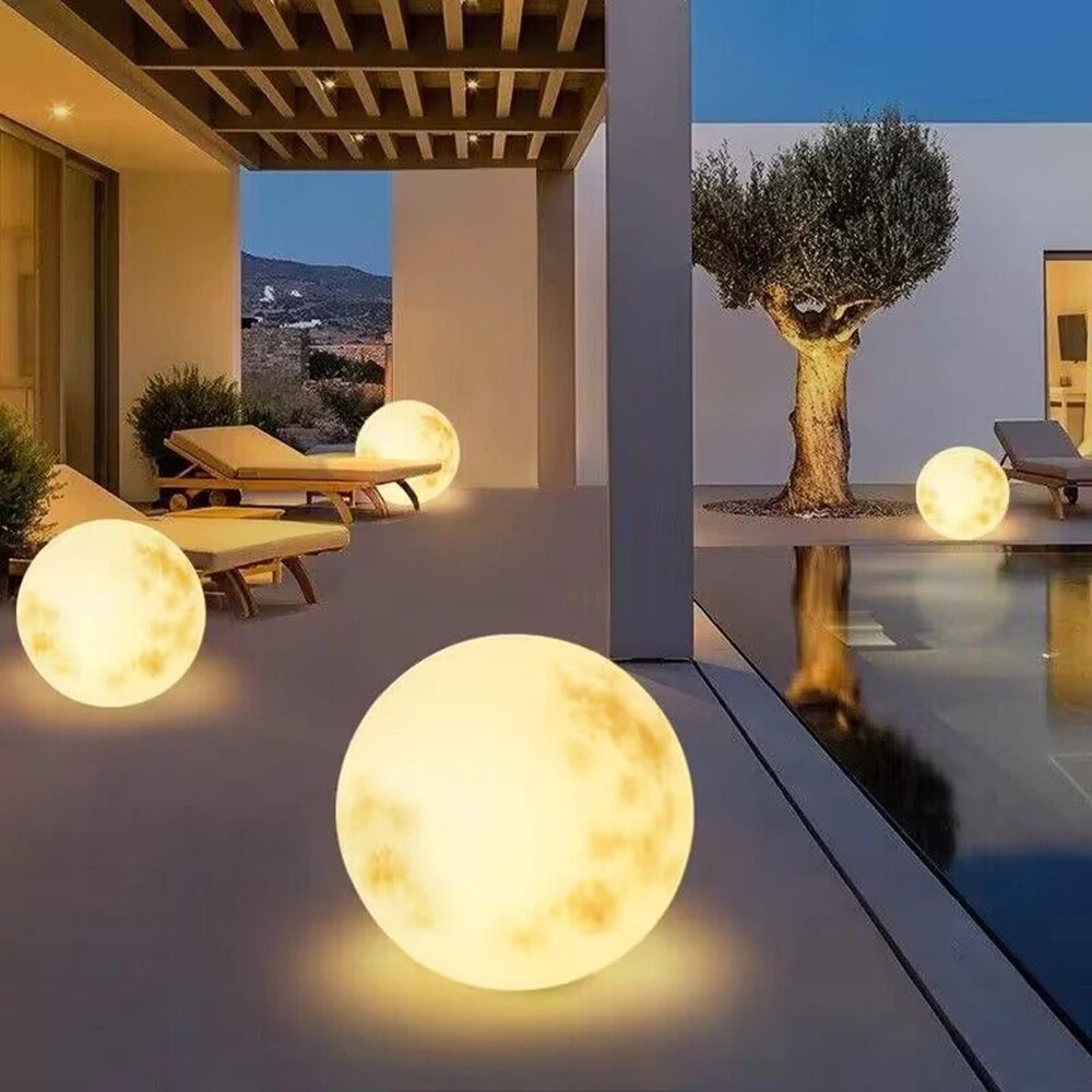 Aena Lunar Solar Outdoor Floor Lamp | Celestre