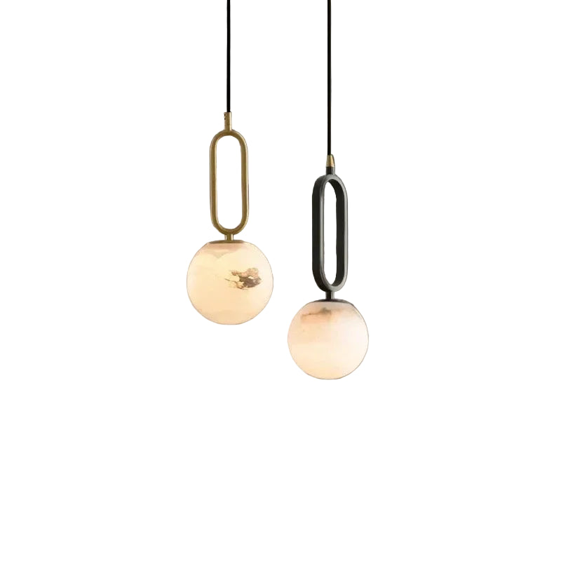 Zella Alabaster Orb Pendant Light | Celestre
