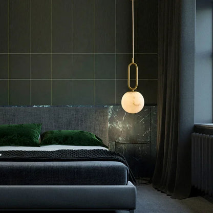 Zella Alabaster Orb Pendant Light | Celestre