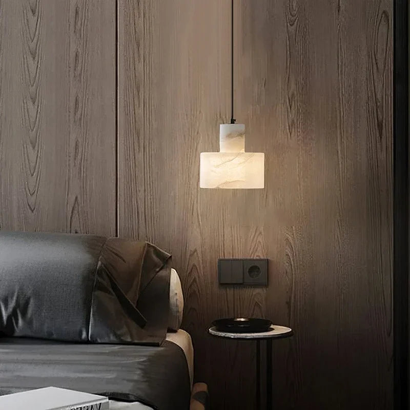 Nivra Alabaster Pendant Light D 14 cm | Celestre