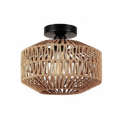 Helix Rattan Ceiling Light Default | Celestre
